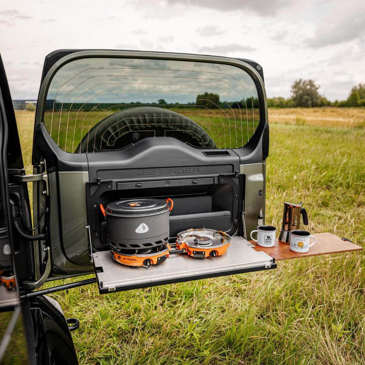 Klapptisch für die Hecktür - Defender (L663)-2-Bison Gear