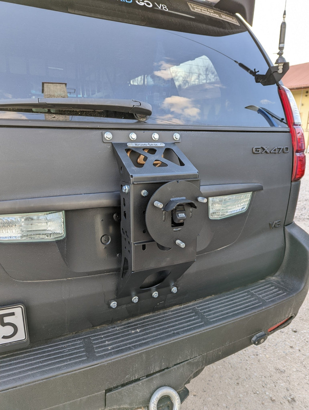 Reserveradträger - LC120/GX470-4-Bison Gear