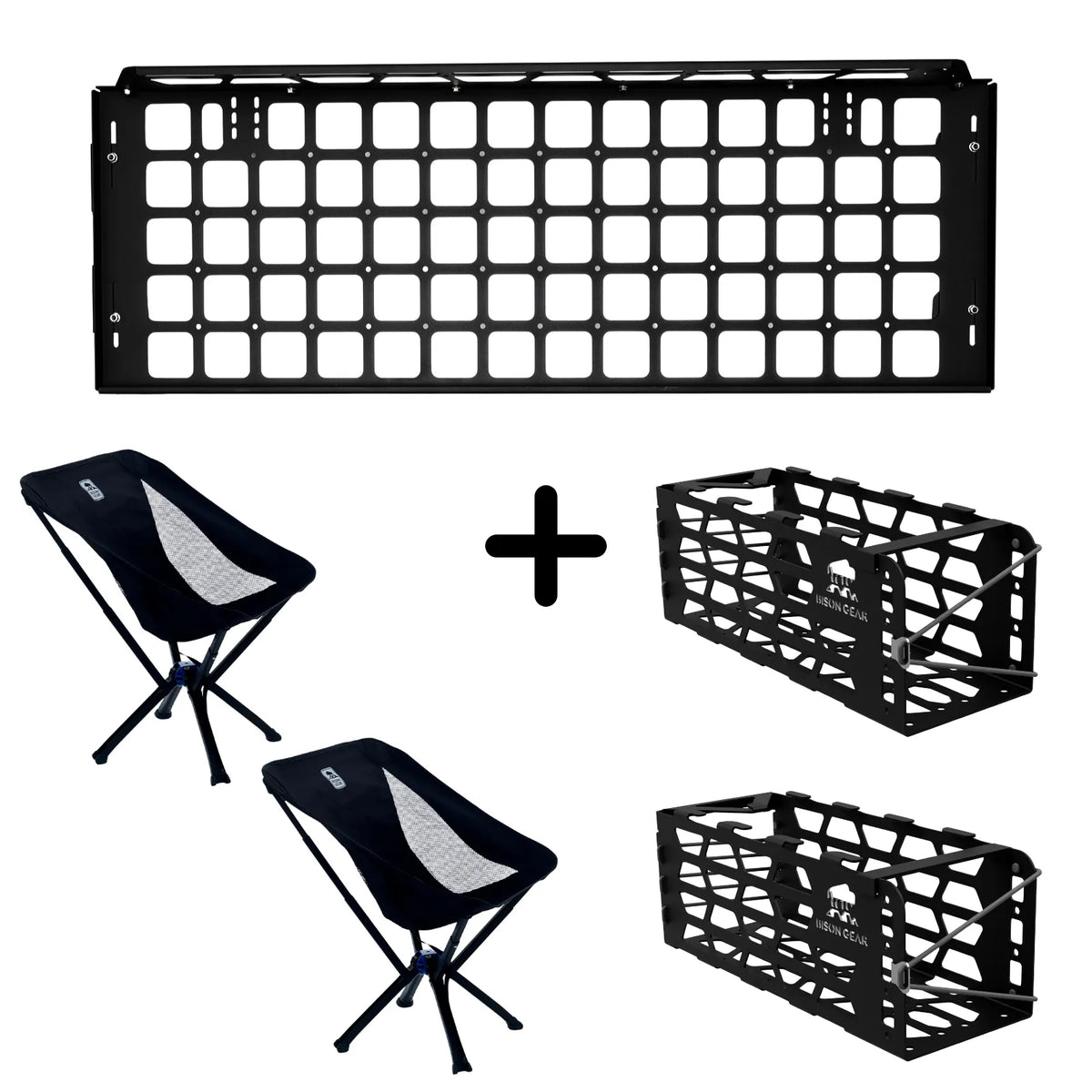 SET: Roof Shelf + 2x YAK Stuhl + 2x YAK Stuhlhalterung - 4Runner 5. Gen