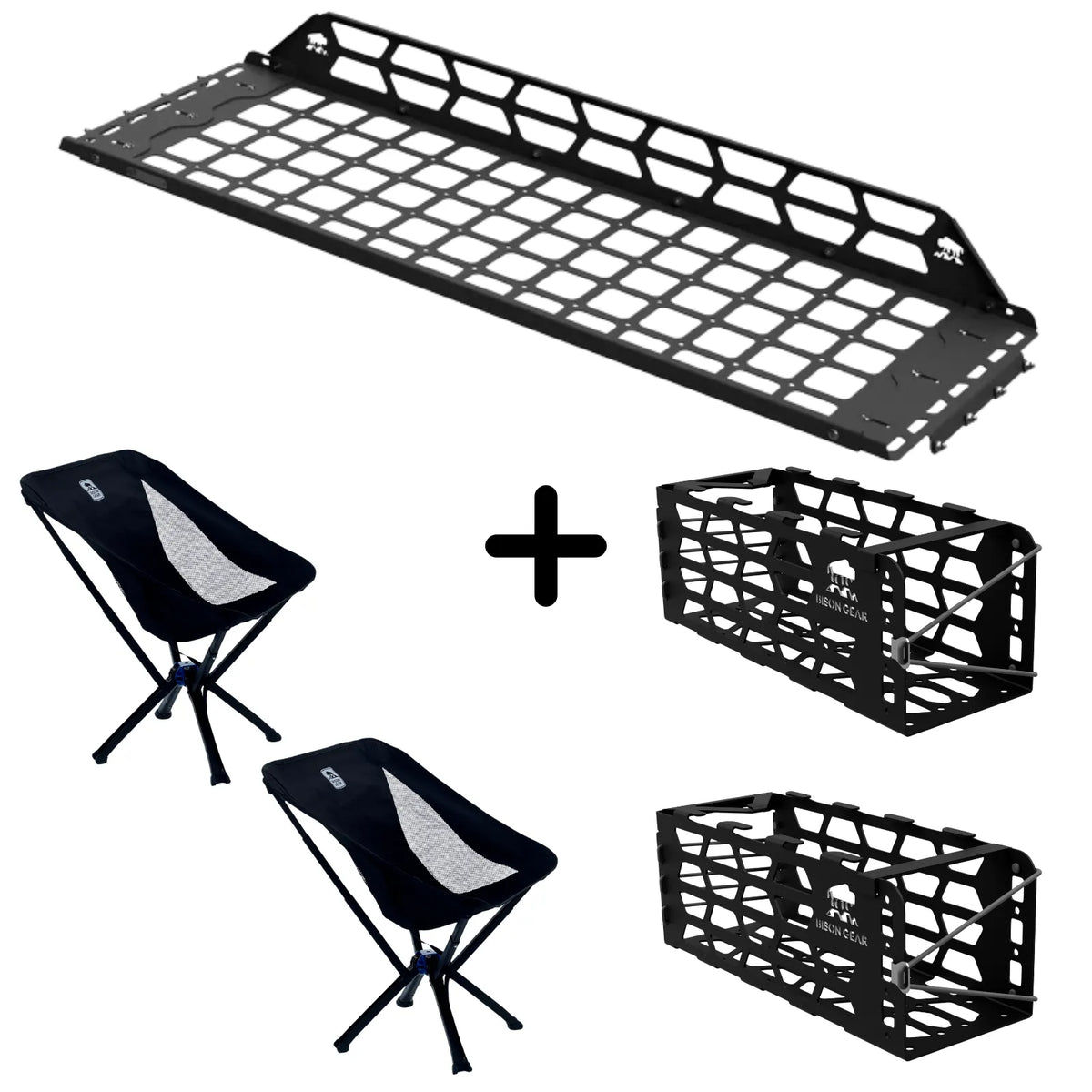 SET: Roof Shelf + 2x YAK Stuhl + 2x YAK Stuhlhalterung - 4Runner 6. Gen
