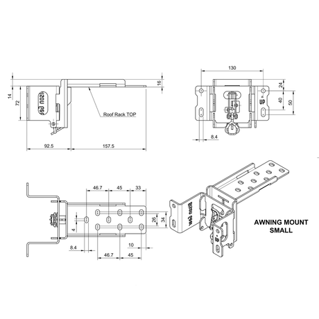 Markisenhalterung - Schnellspann-Befestigung - Bison Gear
