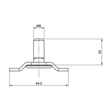 L-Track-Bolzen 8x20mm-4-Bison Gear