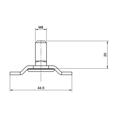 L-Track-Bolzen 8x20mm-4-Bison Gear