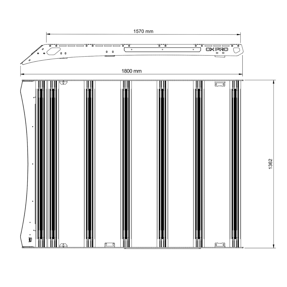 OX PRO Dachträger - RAM 1500 DT (5. Gen)