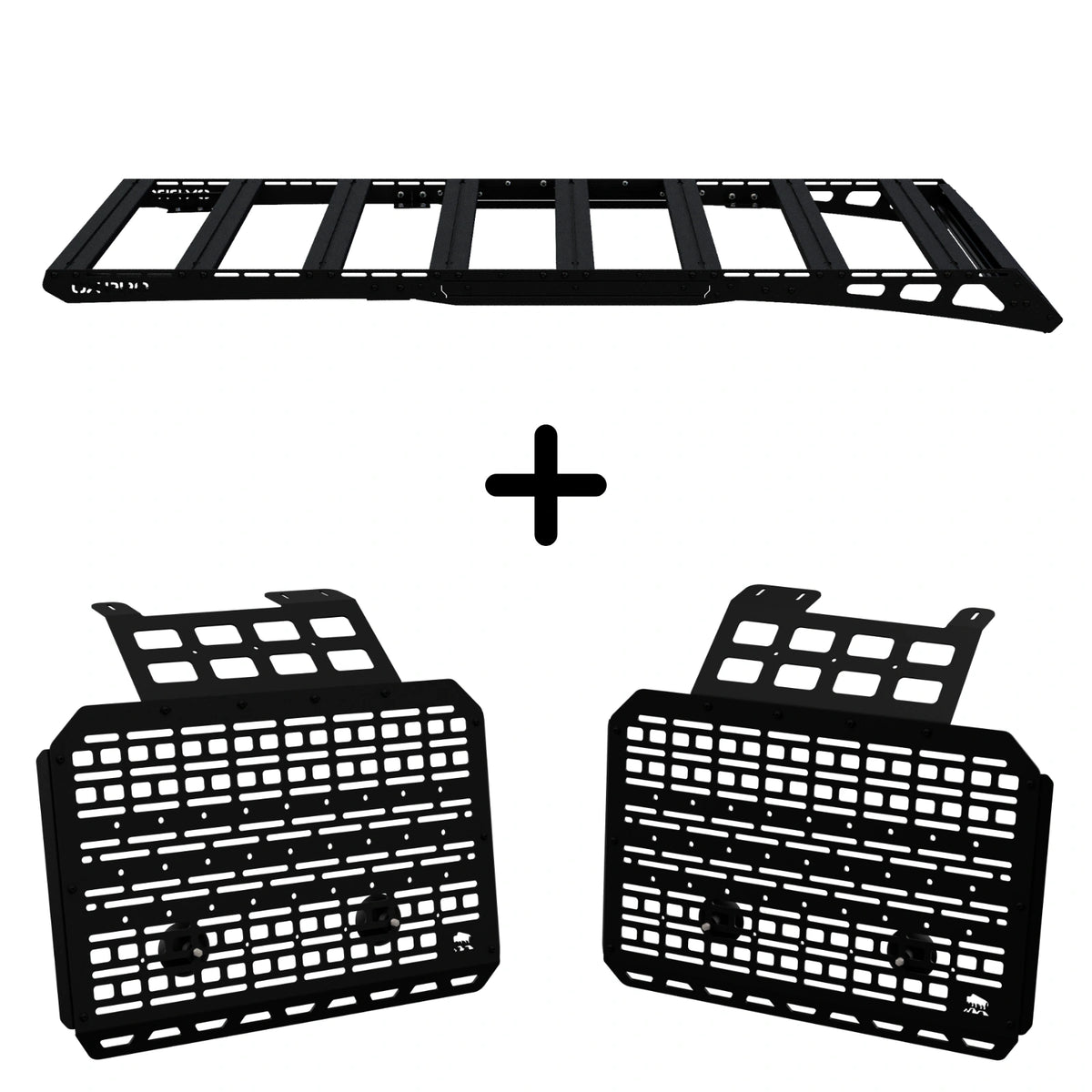 SET: OX PRO Dachträger + 2x MOLLE-Paneele - Defender L663 (110)