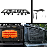 SET: 3/4 OX PRO Dachträger + 2 x Paneele (links + rechts) + Campingtisch - Grenadier