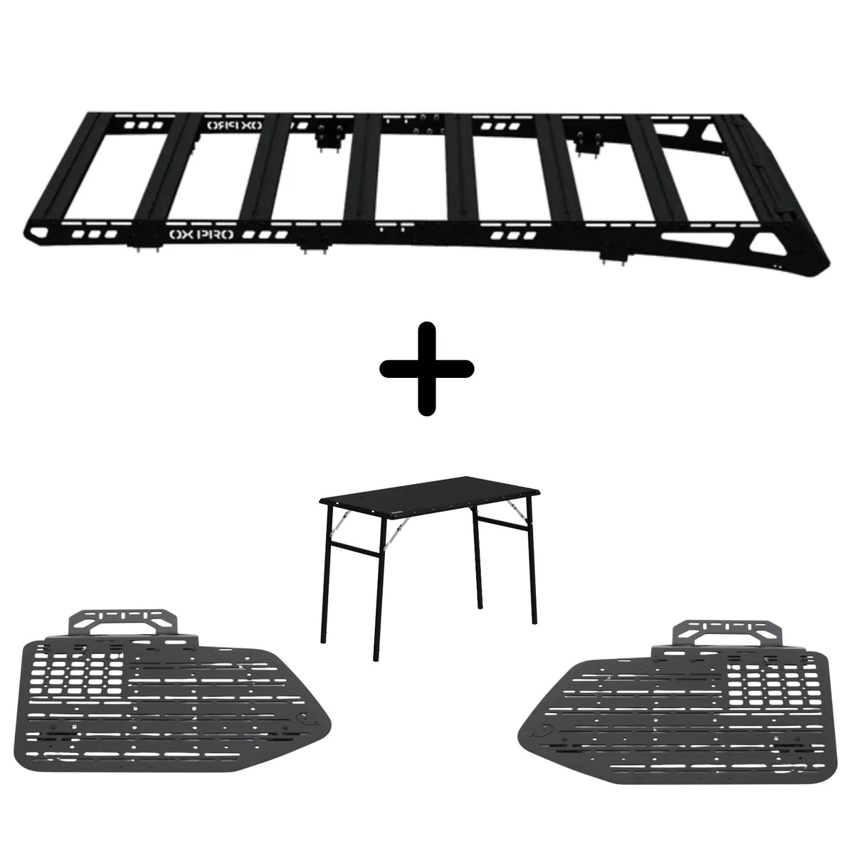 SET: OX PRO Dachträger + Paneele (links + rechts) + Tisch - LC120/GX470