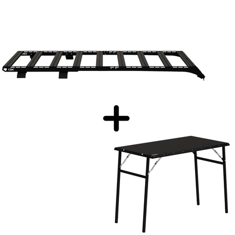 SET: OX PRO Dachträger + Campingtisch - Bronco 6G 4-Türer-1-Bison Gear