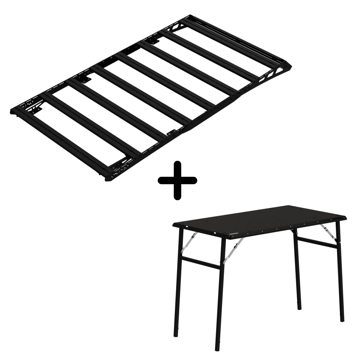 SET: OX PRO Dachträger + Campingtisch - Defender (L663) 110-1-Bison Gear