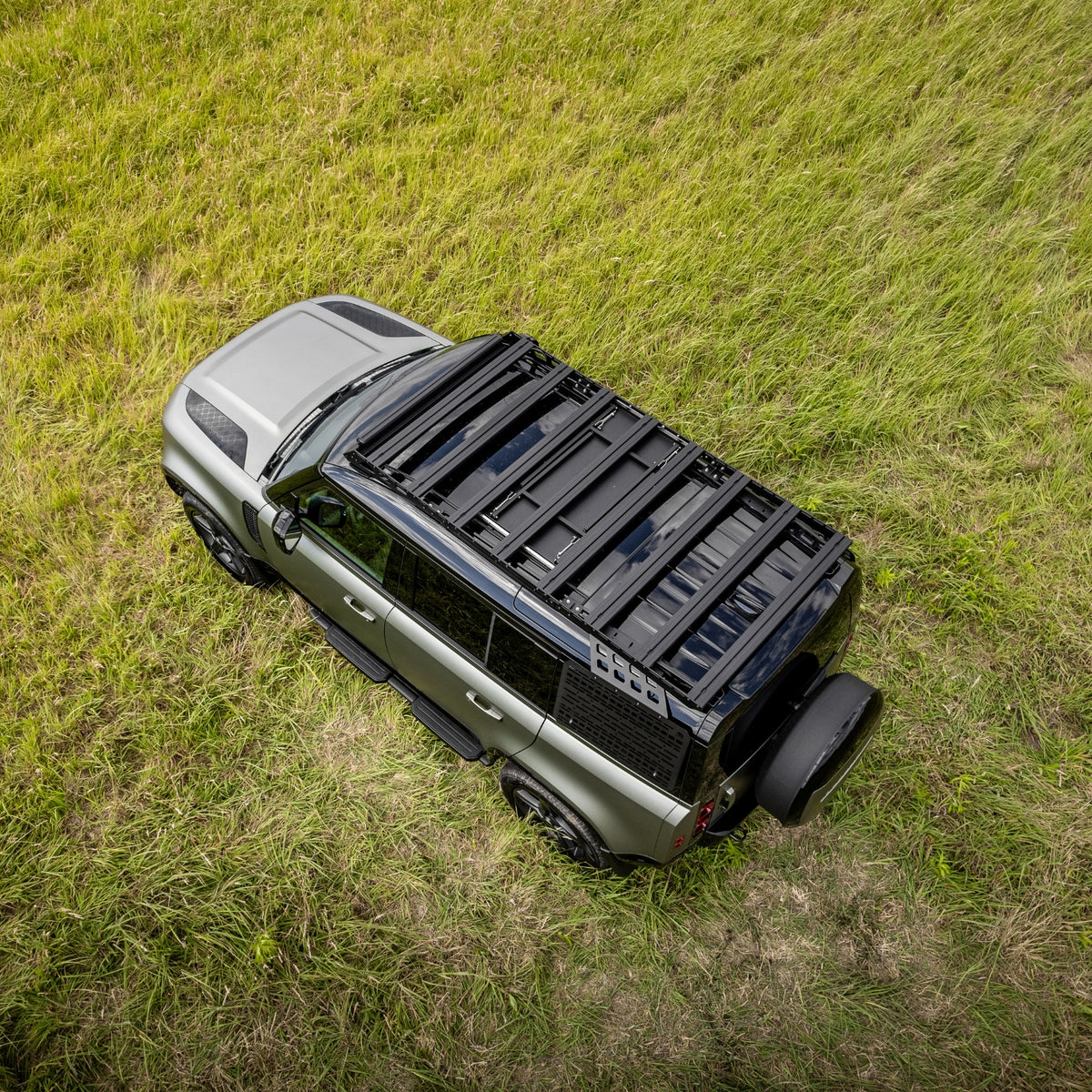 SET: OX PRO Dachträger + Campingtisch - Defender (L663) 110-13-Bison Gear