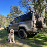 SET: OX PRO Dachträger + Campingtisch - Defender (L663) 110-7-Bison Gear