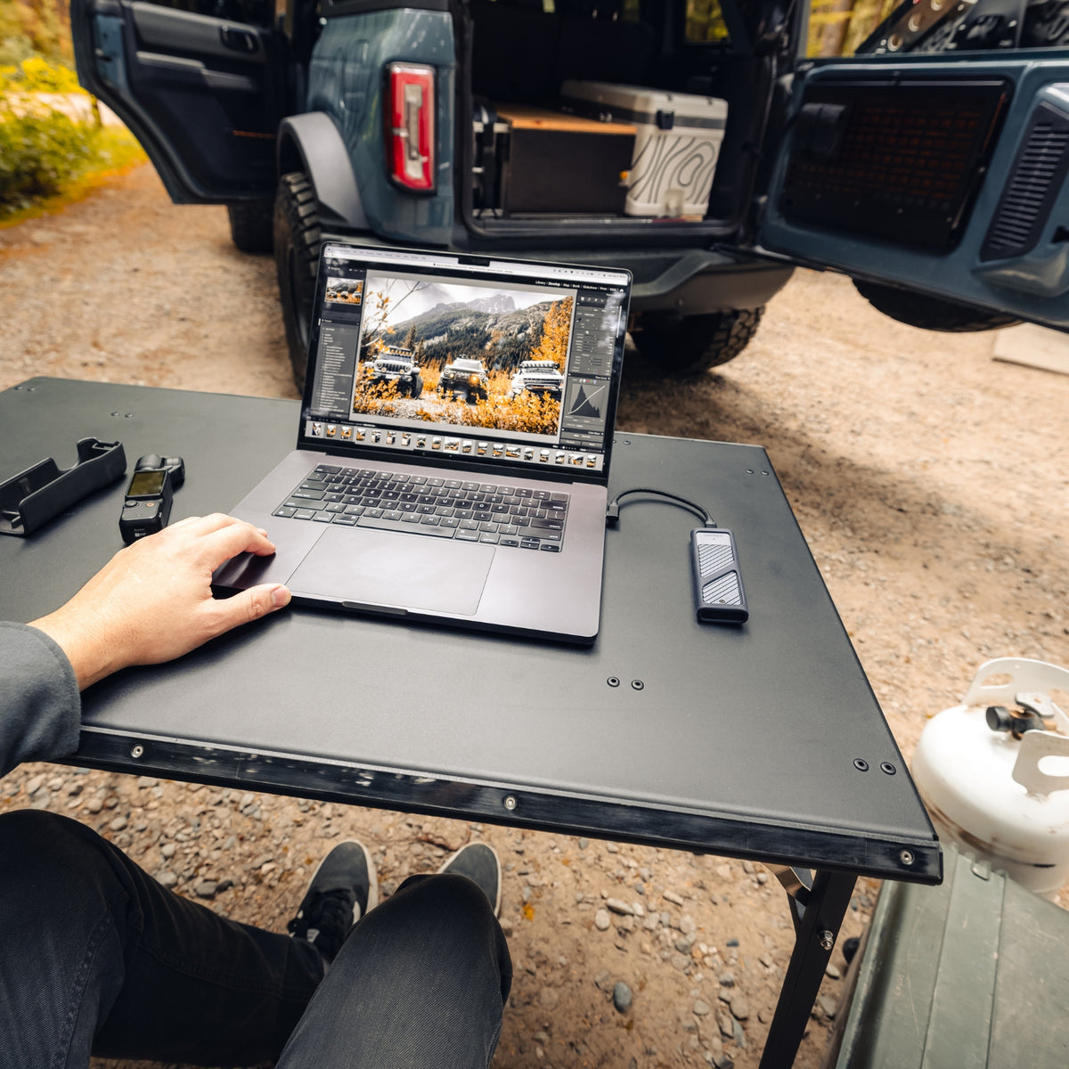SET: OX PRO Dachträger + Campingtisch - LC250/GX550-37-Bison Gear
