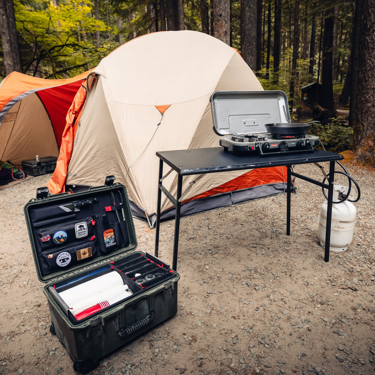 SET: OX PRO Dachträger + Campingtisch - LC250/GX550-38-Bison Gear