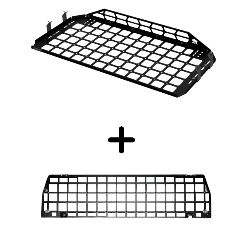 SET: Roof Shelf + Laderaumtrenngitter - LC150/GX460-1-Bison Gear