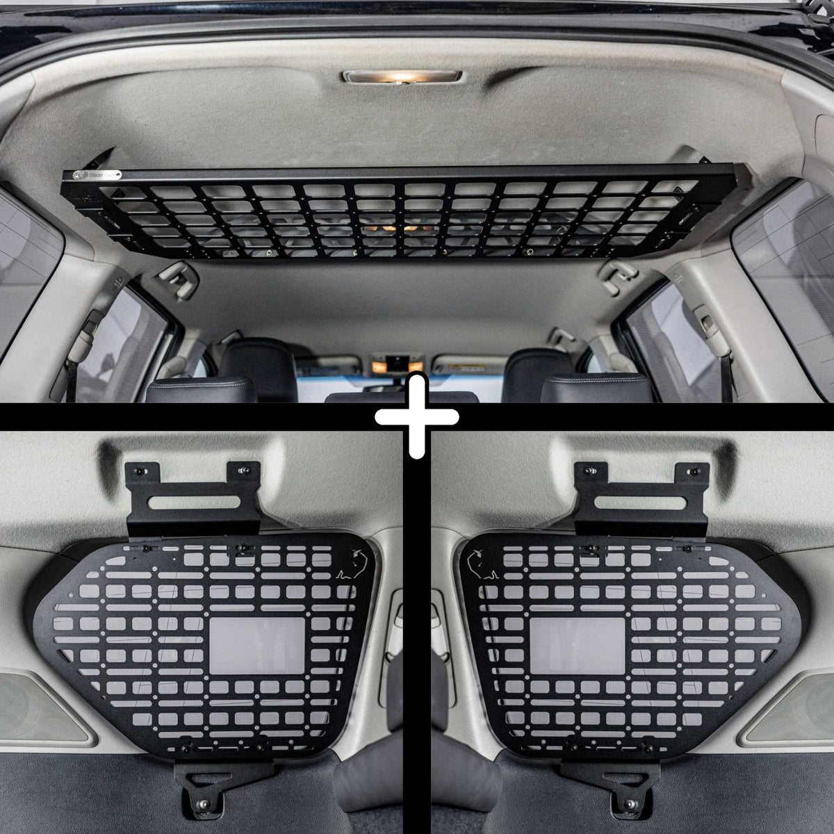 SET: Roof Shelf + Paneele (links + rechts) - LC150/GX460-1-Bison Gear