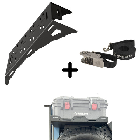 SET: Universal-Radhalterung + NEUES Edelstahlband + Reserverad-Ablage-1-Bison Gear