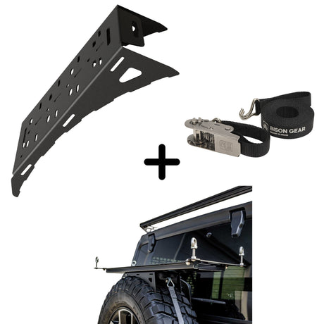 SET: Universal-Radhalterung + NEUES Edelstahlband + Bergungsboards-Halterung-1-Bison Gear