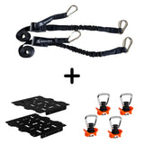 SET: OX PRO Dachträger-Paneele (2 Stk.) + BOA-Zurrgurte (2 Stk.) + Zurrpunkte AIRLINE (4 Stk.)