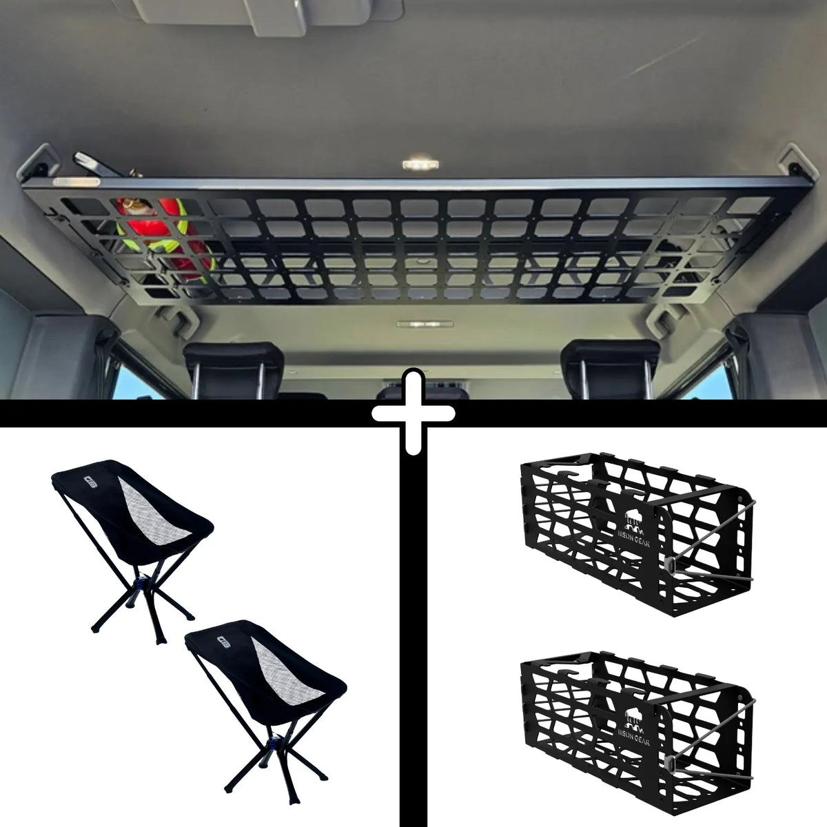SET: Roof Shelf + 2x YAK Stuhl + 2x YAK Stuhlhalterung - Grenadier