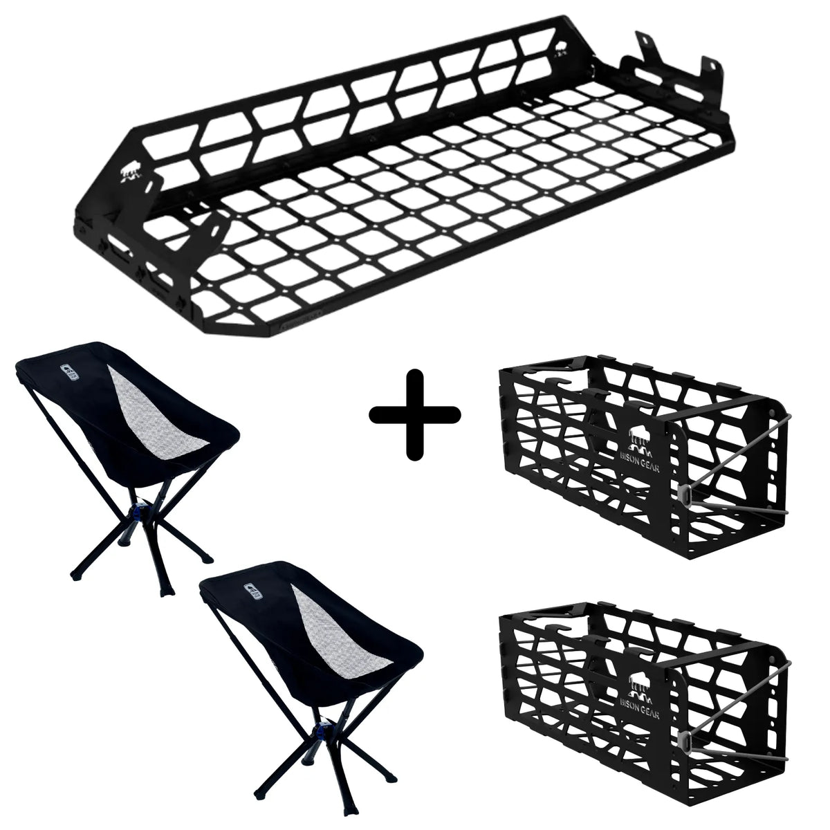 SET: Roof Shelf + 2x YAK Stuhl + 2x YAK Stuhlhalterung - LC250/GX550