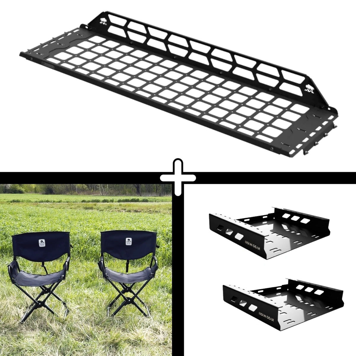 SET: Roof Shelf + 2x ELK Stuhl + 2x Stuhlaufbewahrung - 4Runner 6. Gen