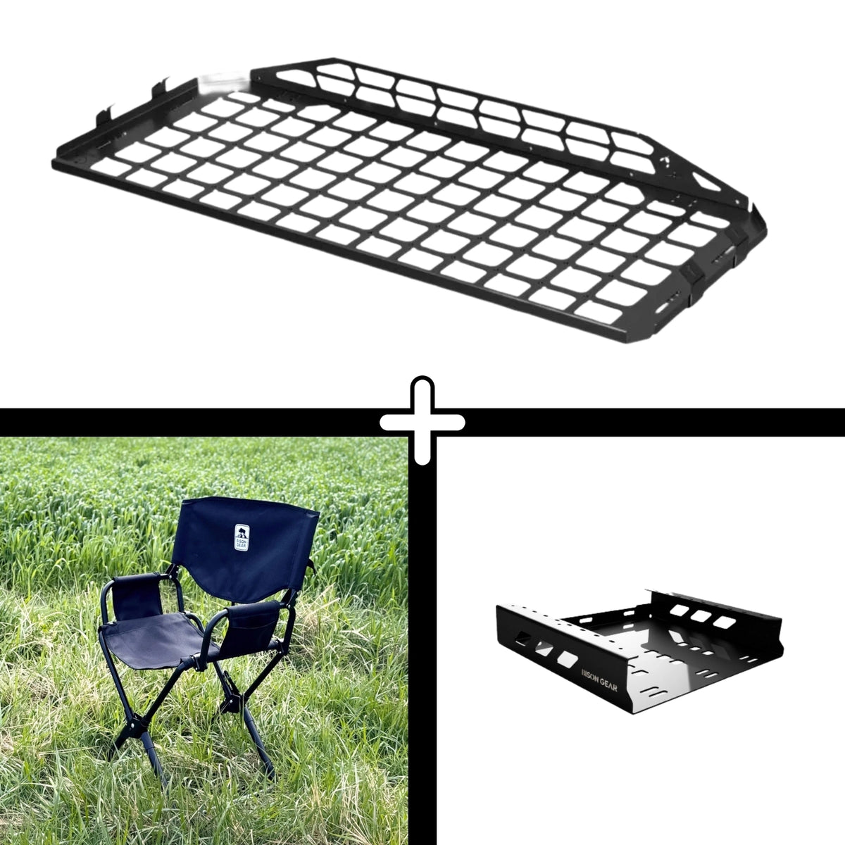 SET: Roof Shelf + ELK Stuhl + Stuhlaufbewahrung - LC120/GX470