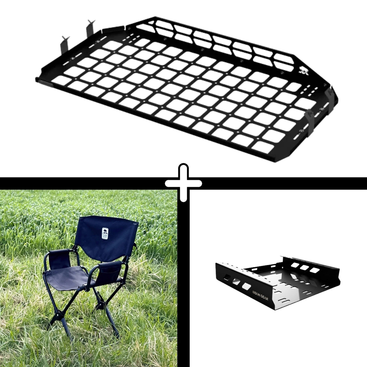 SET: Roof Shelf + ELK Stuhl + Stuhlaufbewahrung - LC150/GX460