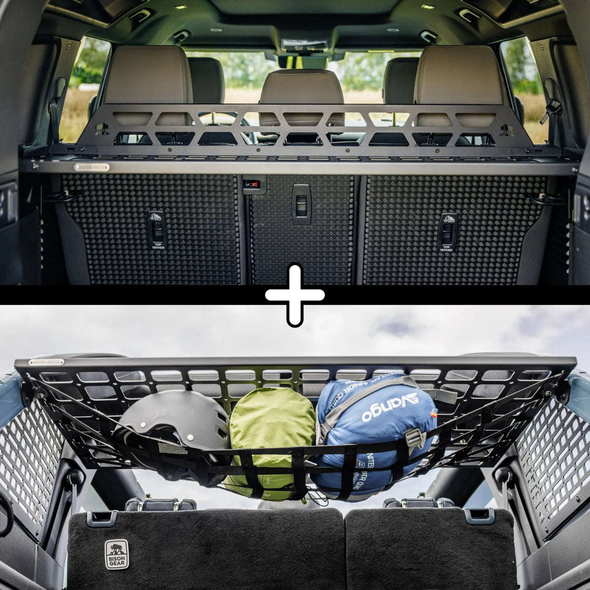 SET: Roof Shelf + Universal-Netz - Defender L663 (110)