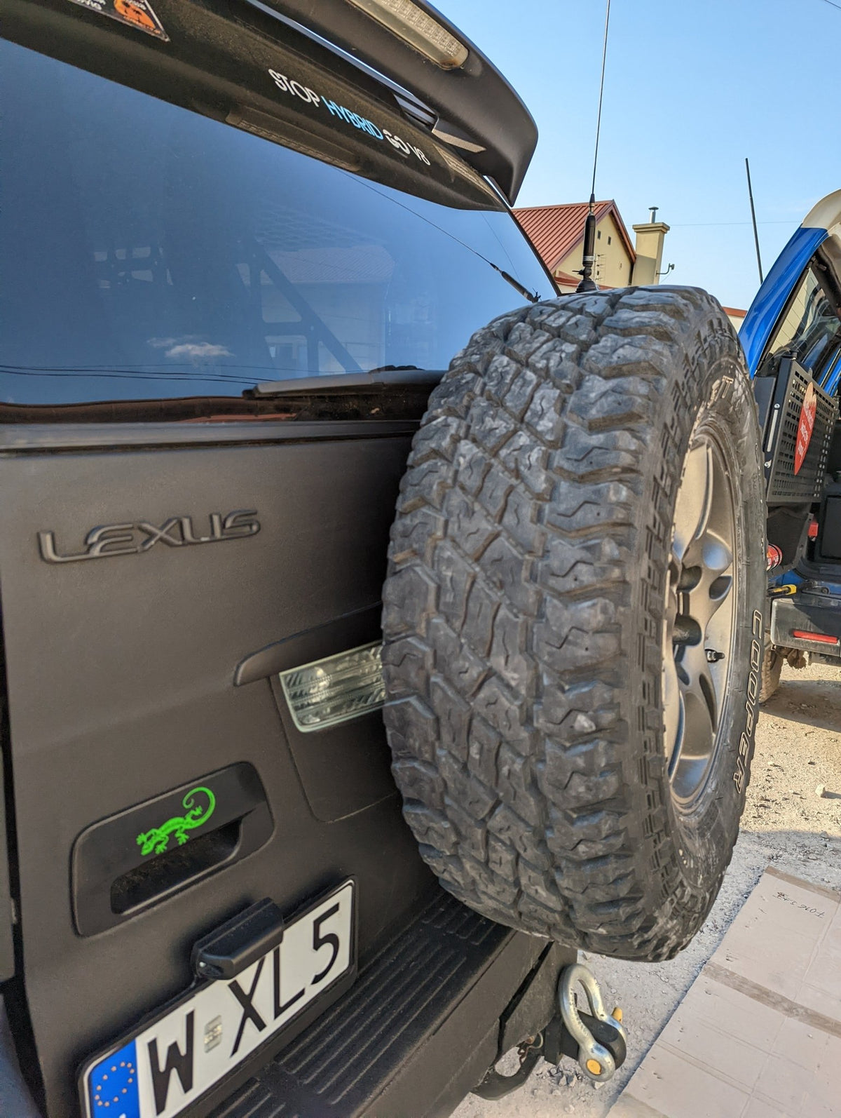 Reserveradträger - LC120/GX470-4-Bison Gear